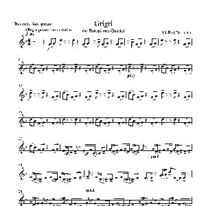 萨克斯谱 | Grigri 四重奏上低音萨克斯分谱