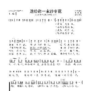 送给你一束沙枣花_歌曲简谱_词曲:李幼容 马辉