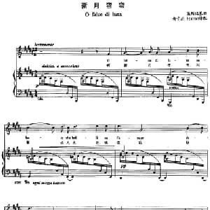 新月弯弯 _外国歌谱_词曲: 莱斯比基曲 俞子正 Hernan 译配