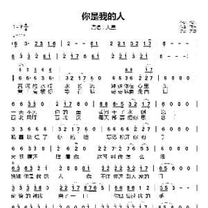 你是我的人_歌谱投稿_词曲:韩东 韩东