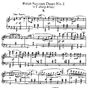 Five Polish National Dance Op.3 钢琴谱 泽维尔 沙温卡