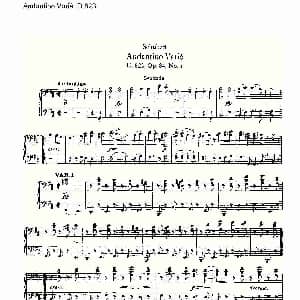 Andantino Varié D.823 钢琴谱