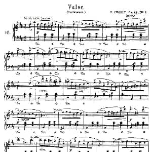 valse Op.69, No.2 钢琴谱 肖邦