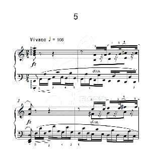 练习曲 5 钢琴谱 克拉莫