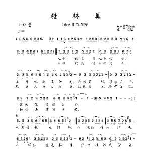 桂林美_歌曲简谱_词曲:东方神韵 东方神韵