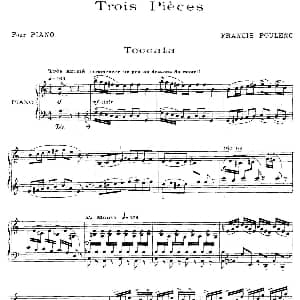 Trois Pieces 钢琴谱 弗朗西斯 普朗克