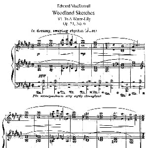 Woodland Sketches Op.51 钢琴谱 爱德华 亚力山大 麦克道威尔