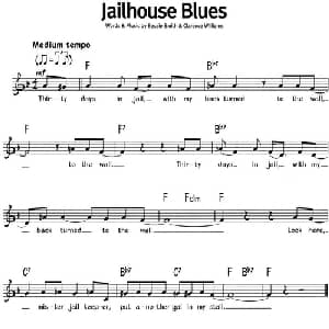 蓝调音乐:Jailhouse Blues_外国歌谱
