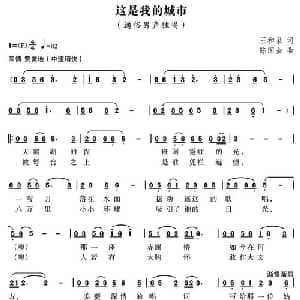 这是我的城市_通俗唱法乐谱_词曲:王和泉 陈国金