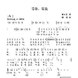 等你 等我_歌曲简谱_词曲:曹玉明 谢伟
