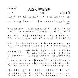无怨无悔爱着你_歌曲简谱_词曲:红尘云烟 红尘云烟