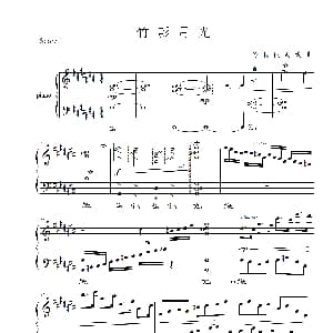 竹影月光 钢琴谱 李杨俊骏