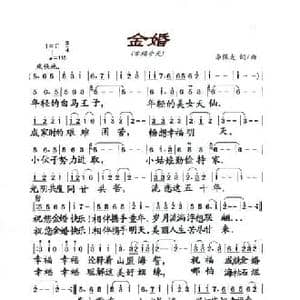 金婚_民歌简谱_词曲:李保光 李保光