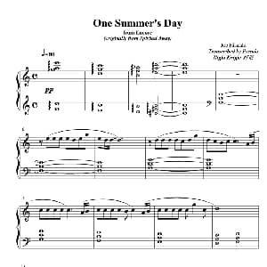 One Summer‘s Day 钢琴谱