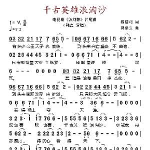 千古英雄浪淘沙_歌谱投稿_词曲:陈福利 郭鼎立