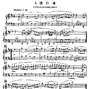 进行曲 钢琴谱 约 塞 巴赫