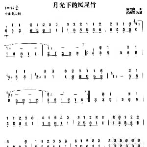 扬琴谱 | 月光下的凤尾竹 施光南