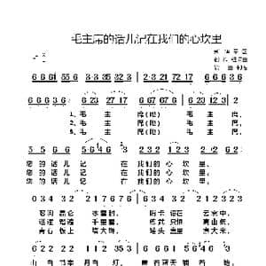 毛主席的话儿记在我们的心坎里_歌谱投稿_词曲:新疆军区集体创作