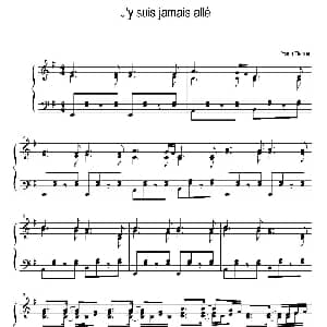 手风琴谱 | j'y suis jamais alle 我没有去过那里 扬 提尔森