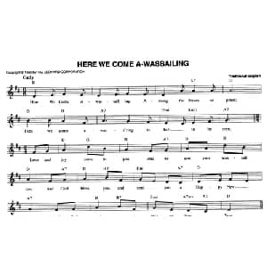 HERE WE COME A WASSAILING_外国歌谱