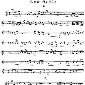 民乐视奏练习曲集 15—18