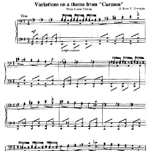 Carmen Variations 12 Pieces 钢琴谱 弗拉基米尔 霍洛维兹