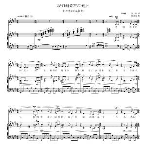 我们相爱在星光下_美声唱法乐谱_词曲:白桦 施万春