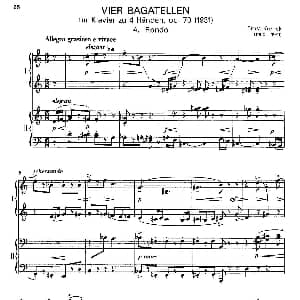 Vier Bagatellen Op.70 钢琴谱 厄恩斯特 克热内克