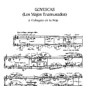 Goyescas 钢琴谱 恩里克 格拉那多斯 Enrique Granados