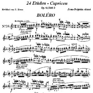 小提琴谱 | 让 德尔菲 阿拉尔 12首小提琴隨想练习曲之24