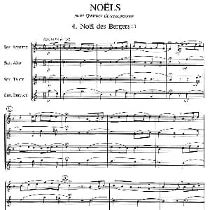 萨克斯谱 | jean Bouvard 编写的6首萨克斯四重奏之四 jean Bouvard