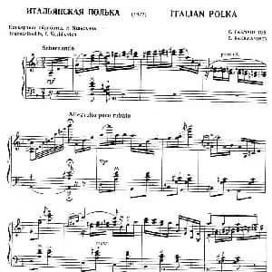手风琴谱 | 意大利波尔卡 俄罗斯原版