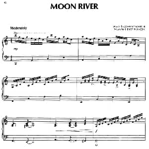 MOON RIVER 钢琴谱