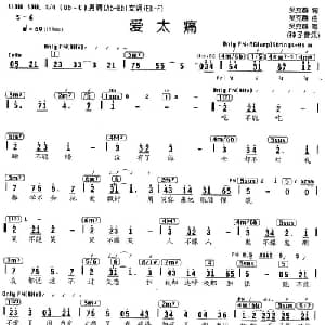 爱太痛_通俗唱法乐谱_词曲:吴克群 吴克群