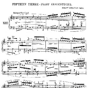 FIFTEEN THREE PART INVETIONS之十三 钢琴谱 Bach 巴赫