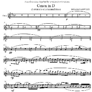 长笛曲谱 | Canon in D 卡农