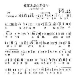 秦腔 嫂嫂息怒你莫伤心_歌曲简谱
