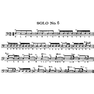 美国军鼓 SOLO No.6 10 爵士鼓谱