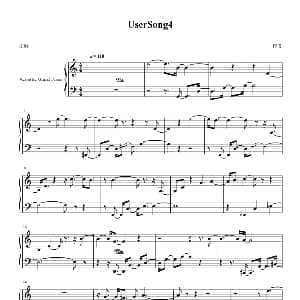 UserSong4 钢琴谱 eggming制谱上传