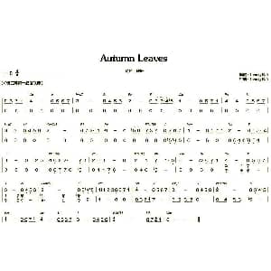 口琴谱 | Autumn Leaves 秋叶