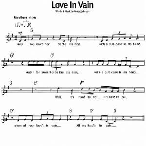 蓝调音乐:Love In Vain_外国歌谱