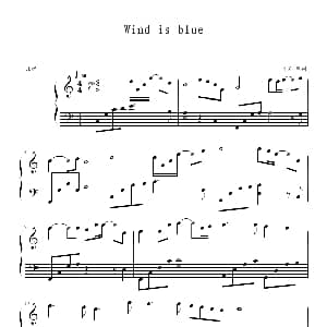 Wind is blue 钢琴谱 昨天