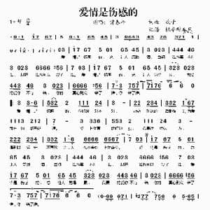 爱情是伤感的_歌谱投稿_词曲:欢子 欢子