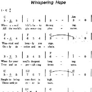 Whispering Hope 美国 _外国歌谱