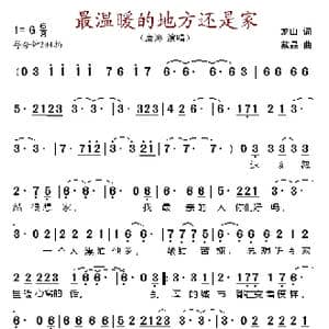 最温暖的地方还是家_歌谱投稿