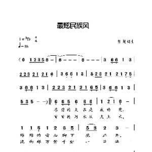 最炫民族风_歌曲简谱_词曲:张超 张超