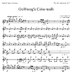 萨克斯谱 | 木偶步态舞 四重奏次中音萨克斯分谱 德彪西