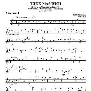 萨克斯谱 | THE X MAS WISH 第一中音萨克斯分谱