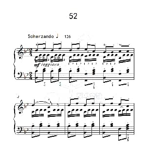 练习曲 52 钢琴谱