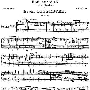 贝多芬钢琴奏鸣曲16 G大调 Op.31 No.1 G major 钢琴谱 贝多芬